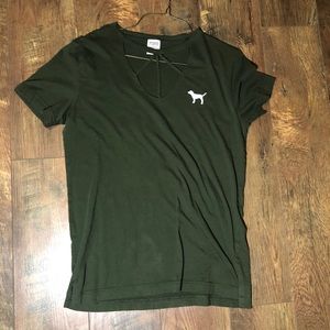 Dark green PINK shirt